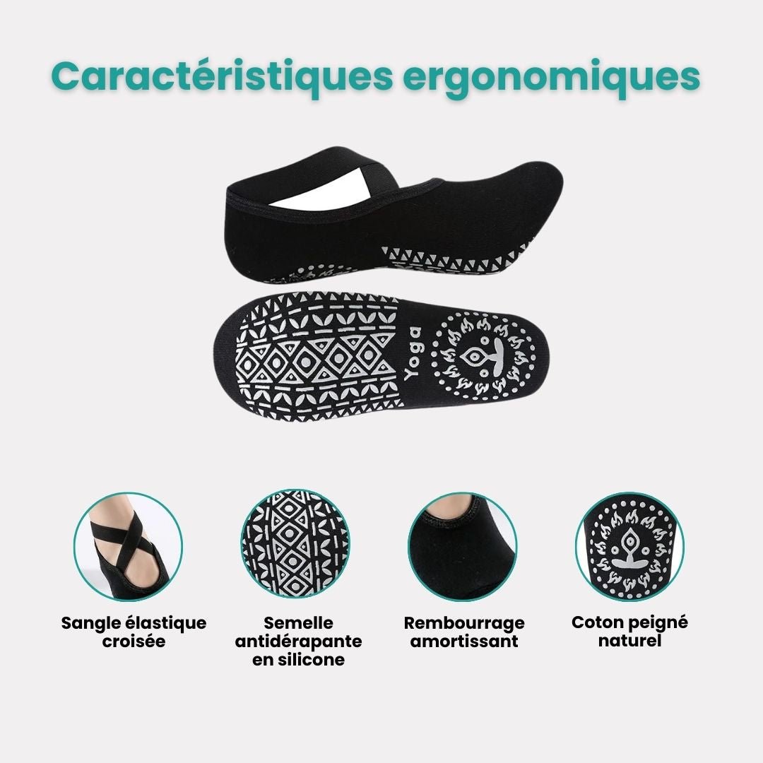 Chaussettes Fitness Femme - Pilates, Yoga & Danse - Semello.fr