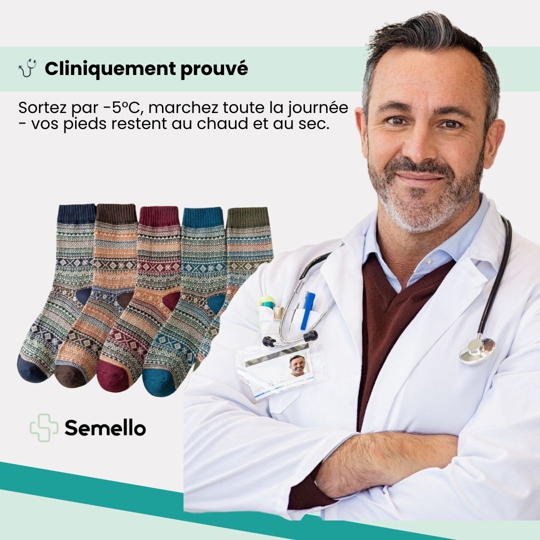 Chaussettes Laine Femme 4 paires – Confort & Isolation Hiver - Semello.fr