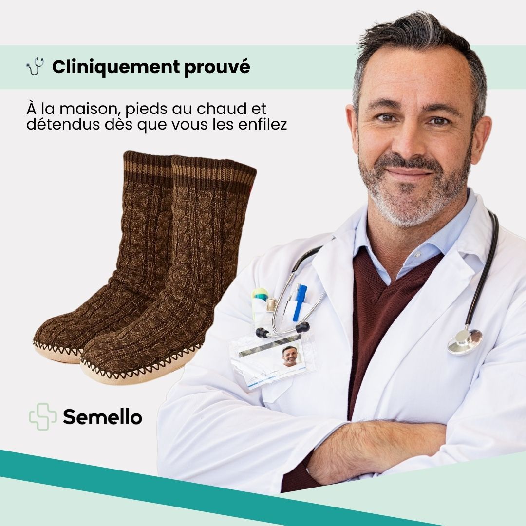 Chaussons chaussettes fouré | Parfait pour la maison - Semello.fr