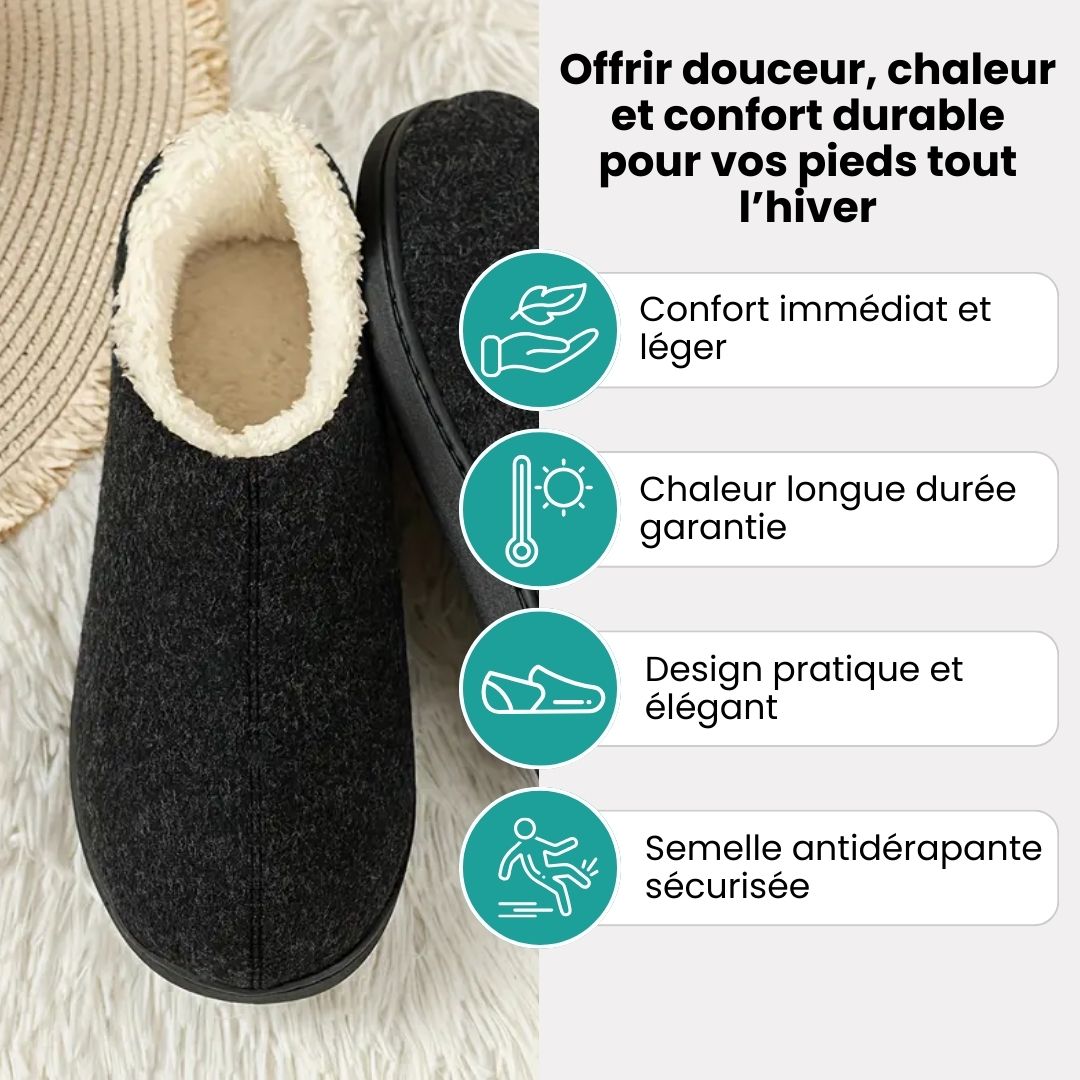 Chaussons Orthopédiques Antidérapants | Chaleur & Stabilité Hiver Femme - Semello.fr