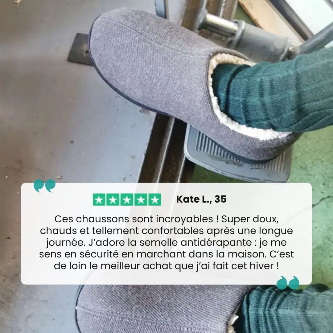 Chaussons Orthopédiques Antidérapants | Chaleur & Stabilité Hiver Femme - Semello.fr