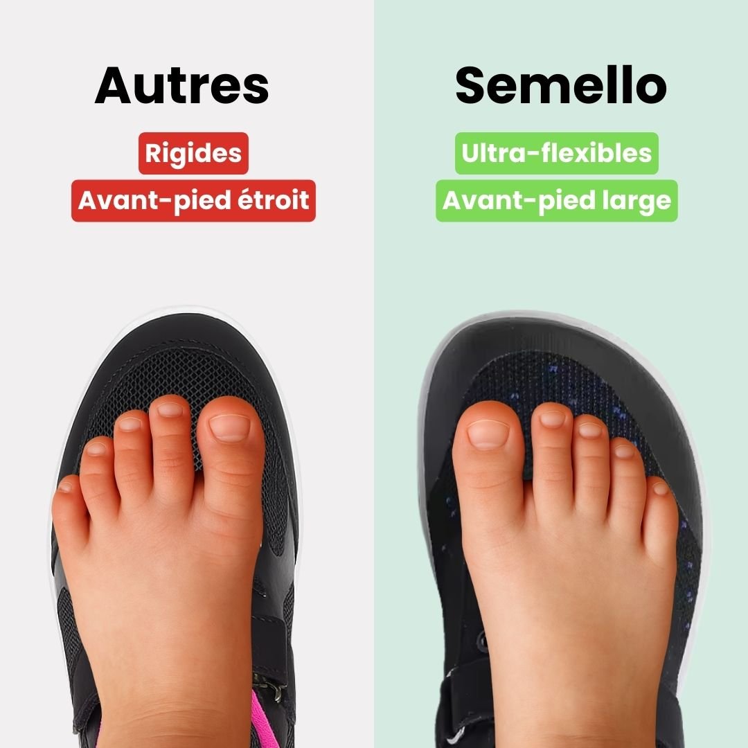 Chaussures barefoot enfants large et flexible - Semello.fr
