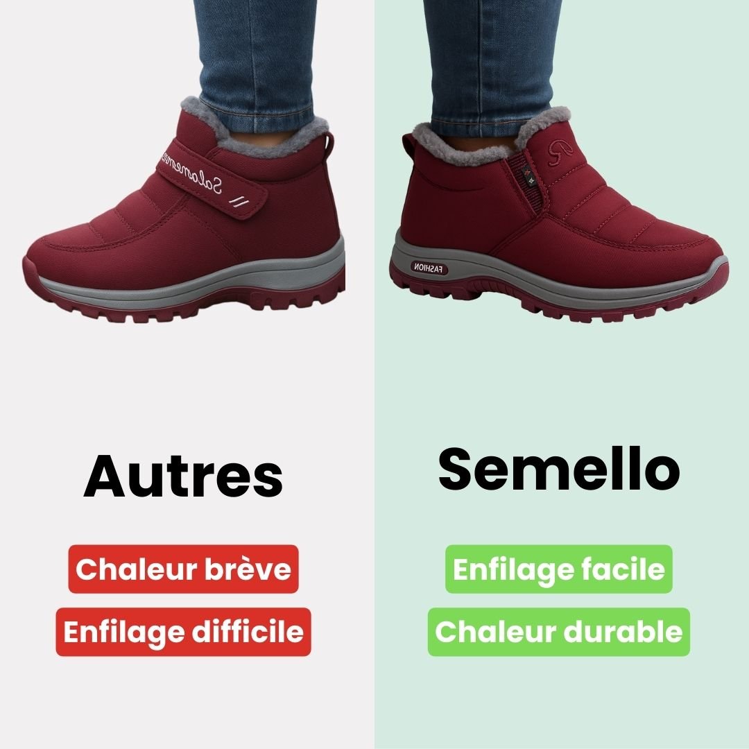 Chaussures d'hiver confortable femme | Chaudes et faciles à porter - Semello.fr