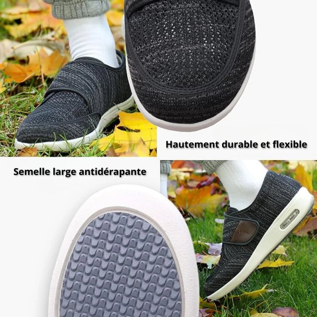 Chaussures Orthopédiques Large à Scratch – Anti Frottement - Semello.fr