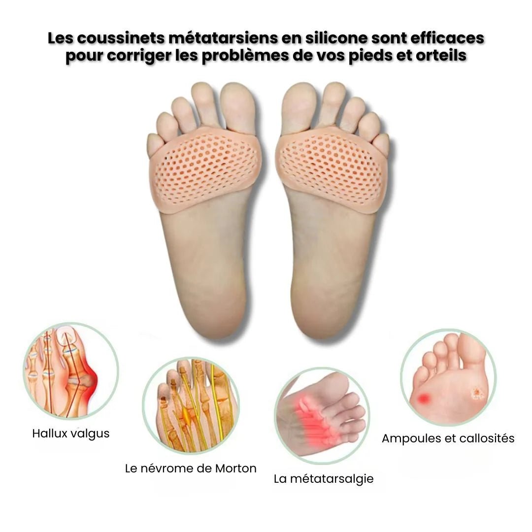 Coussinets Metatarsiens en Silicone (Taille unique) - Semello.fr
