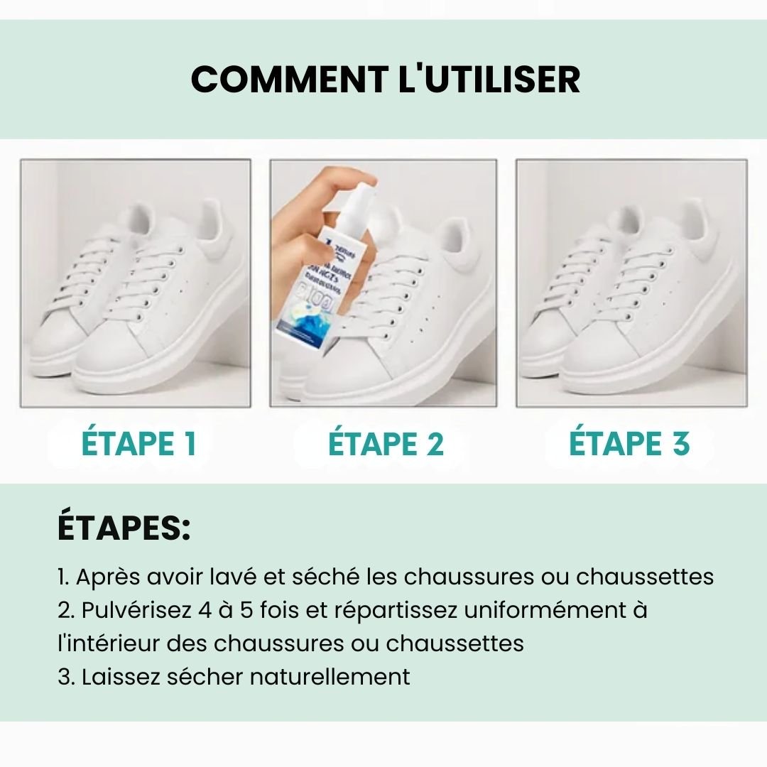 Déodorant Antibactérien pour Chaussures | Élimine les Odeurs - Semello.fr