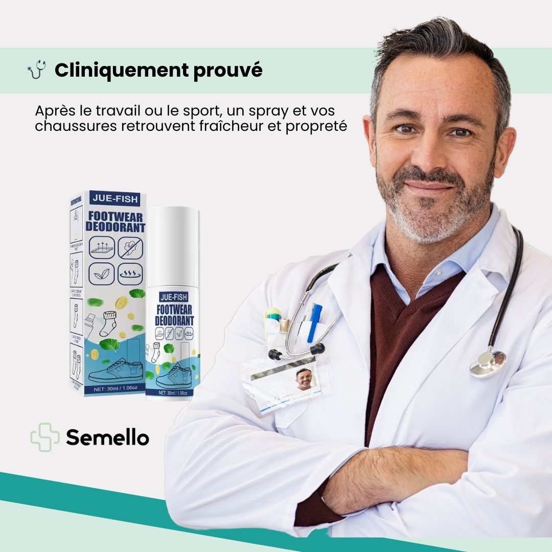 Déodorant Antibactérien pour Chaussures | Élimine les Odeurs - Semello.fr