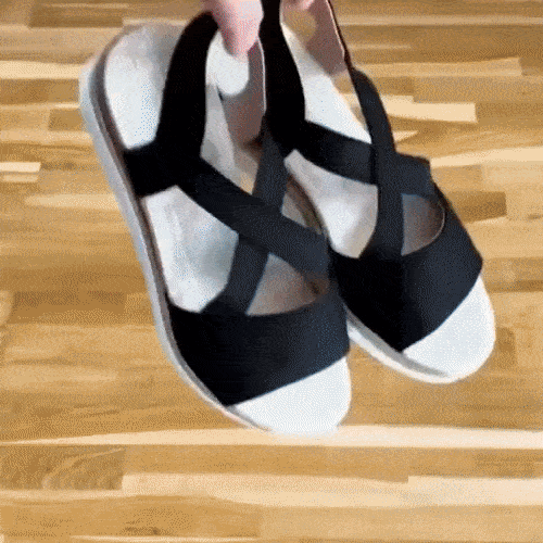 Sandales Compensées avec Soutien Orthopédique