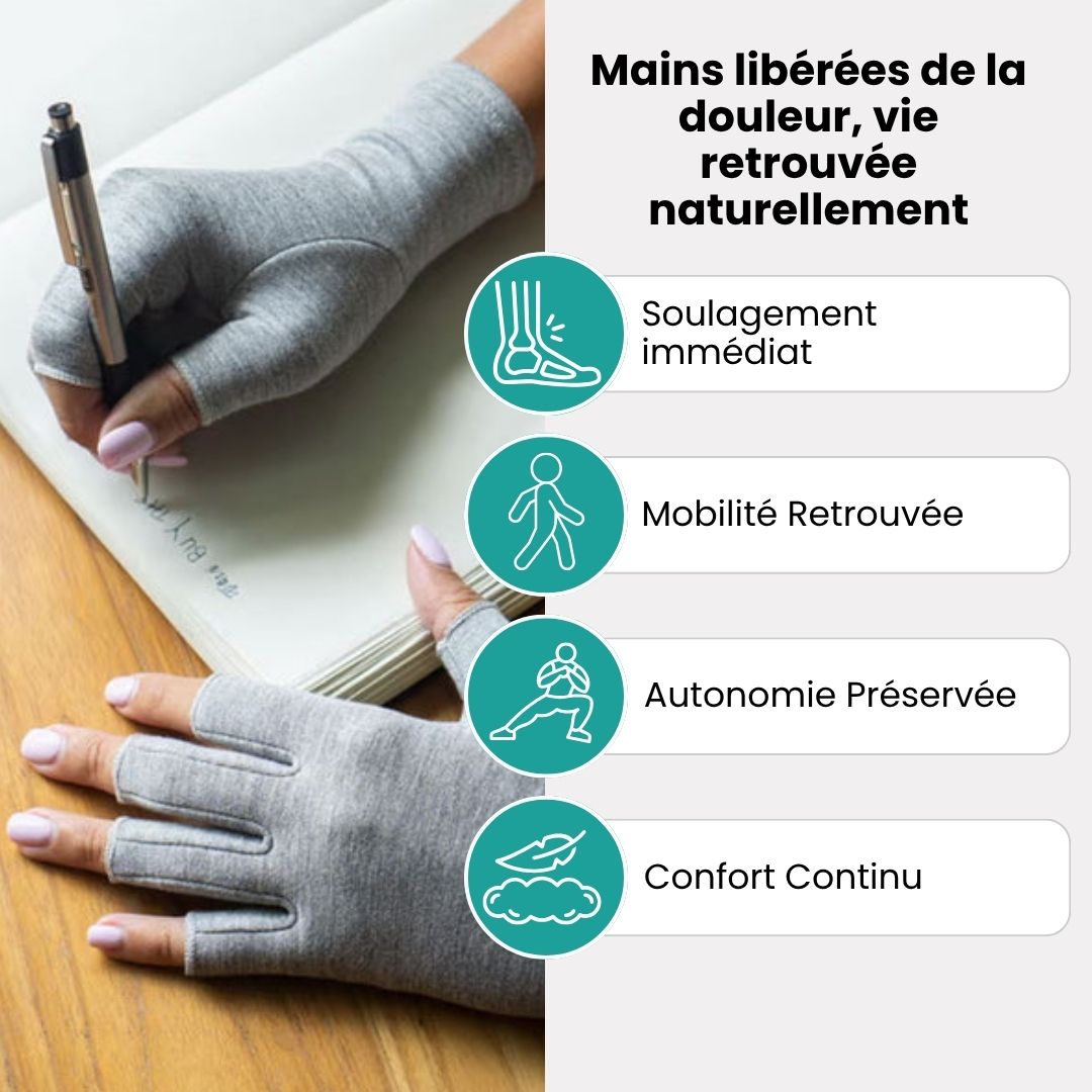 Gants pour Arthrose des Mains Anti - Douleur – 3 - en - 1 Thérapeutique - Semello.fr