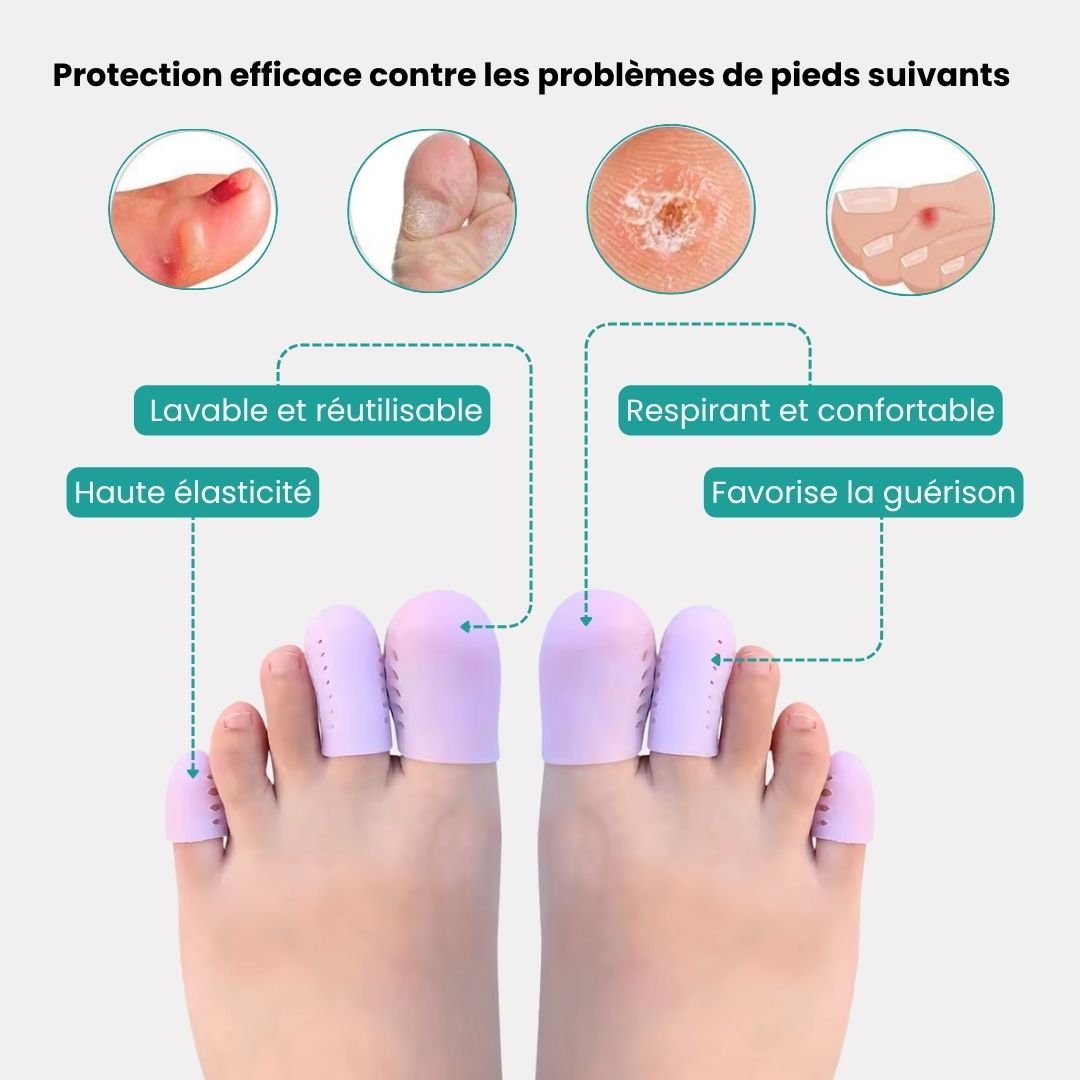 Lot de 3 Orthèses pour les Orteil en Griffe (Taille universelle) - Semello.fr
