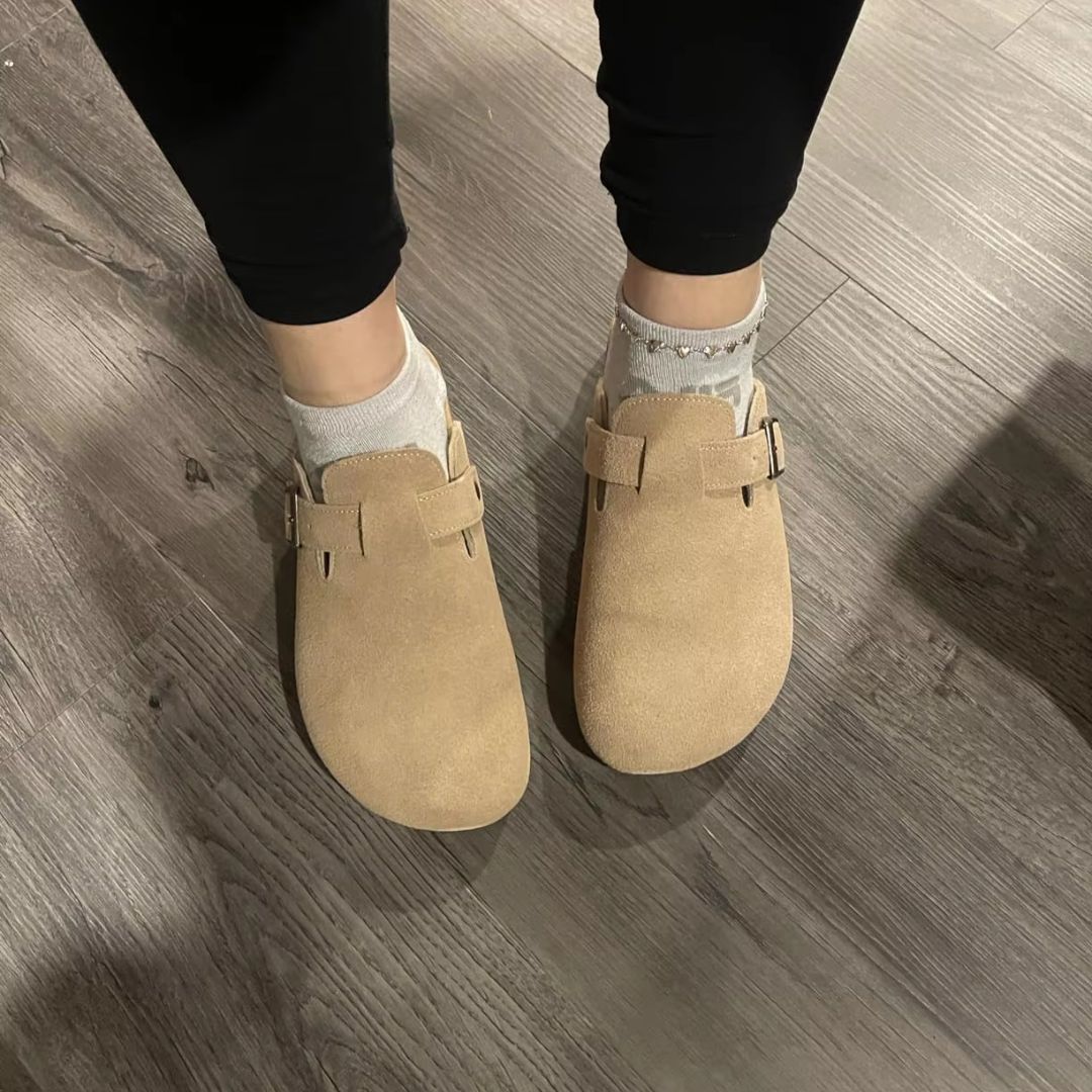 Mules en cuir avec semelle en liège - Semello.fr