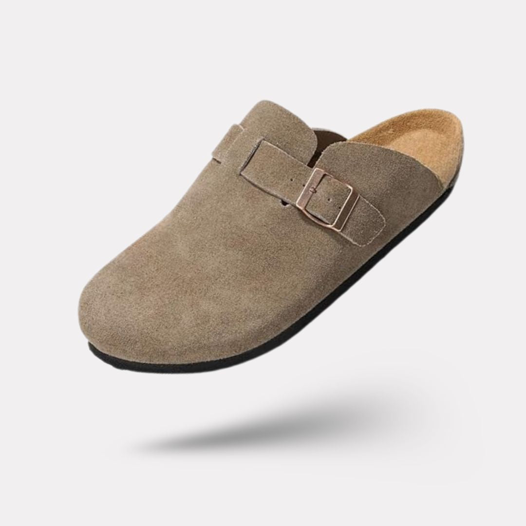 Mules en cuir avec semelle en liège - Semello.fr