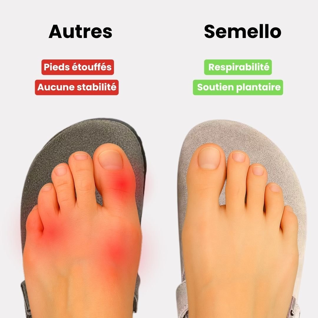 Mules en cuir avec semelle en liège - Semello.fr