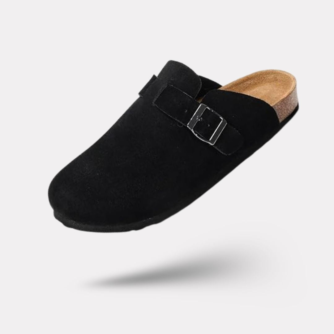 Mules en cuir avec semelle en liège - Semello.fr