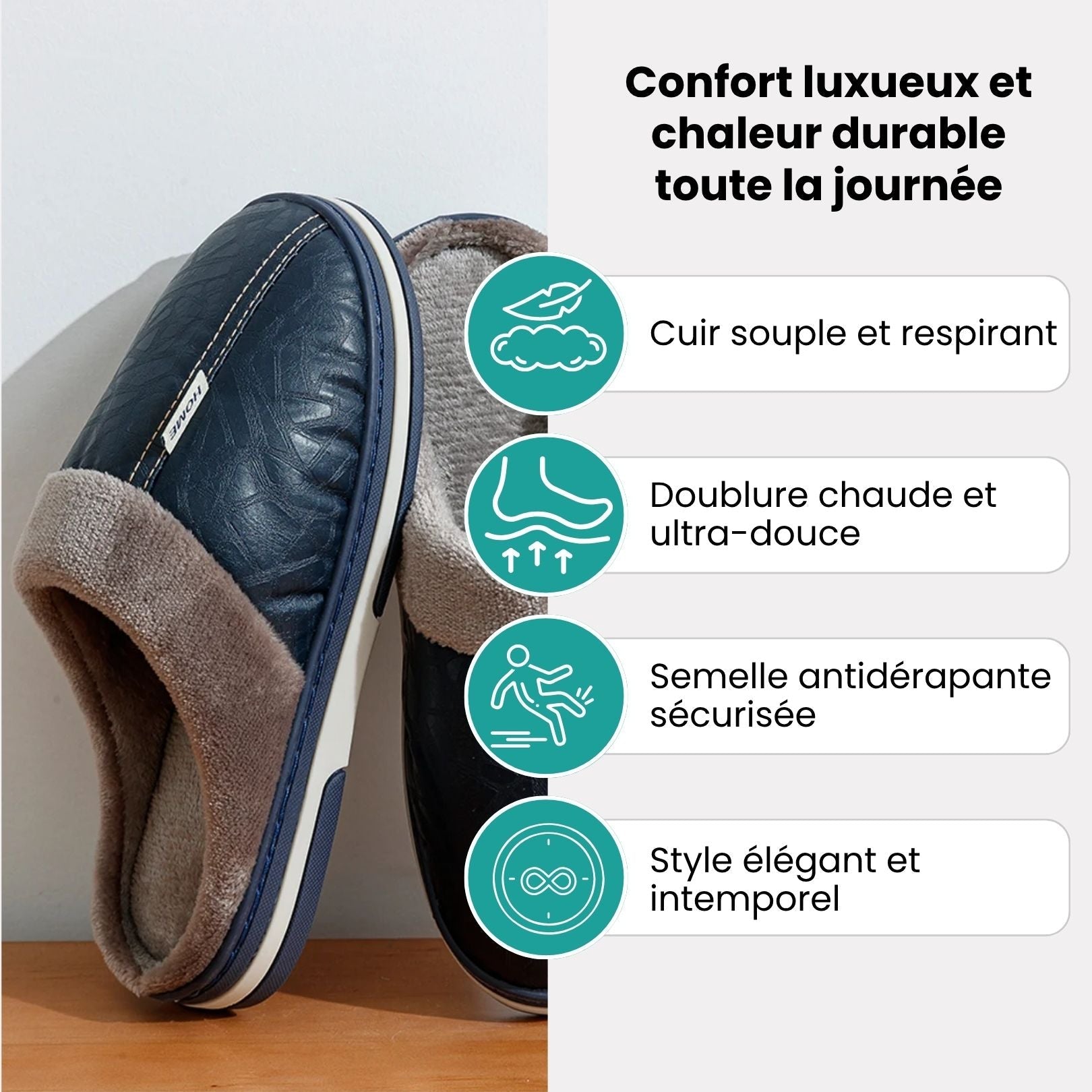 Pantoufle Monterreal en Cuir - Semello.fr