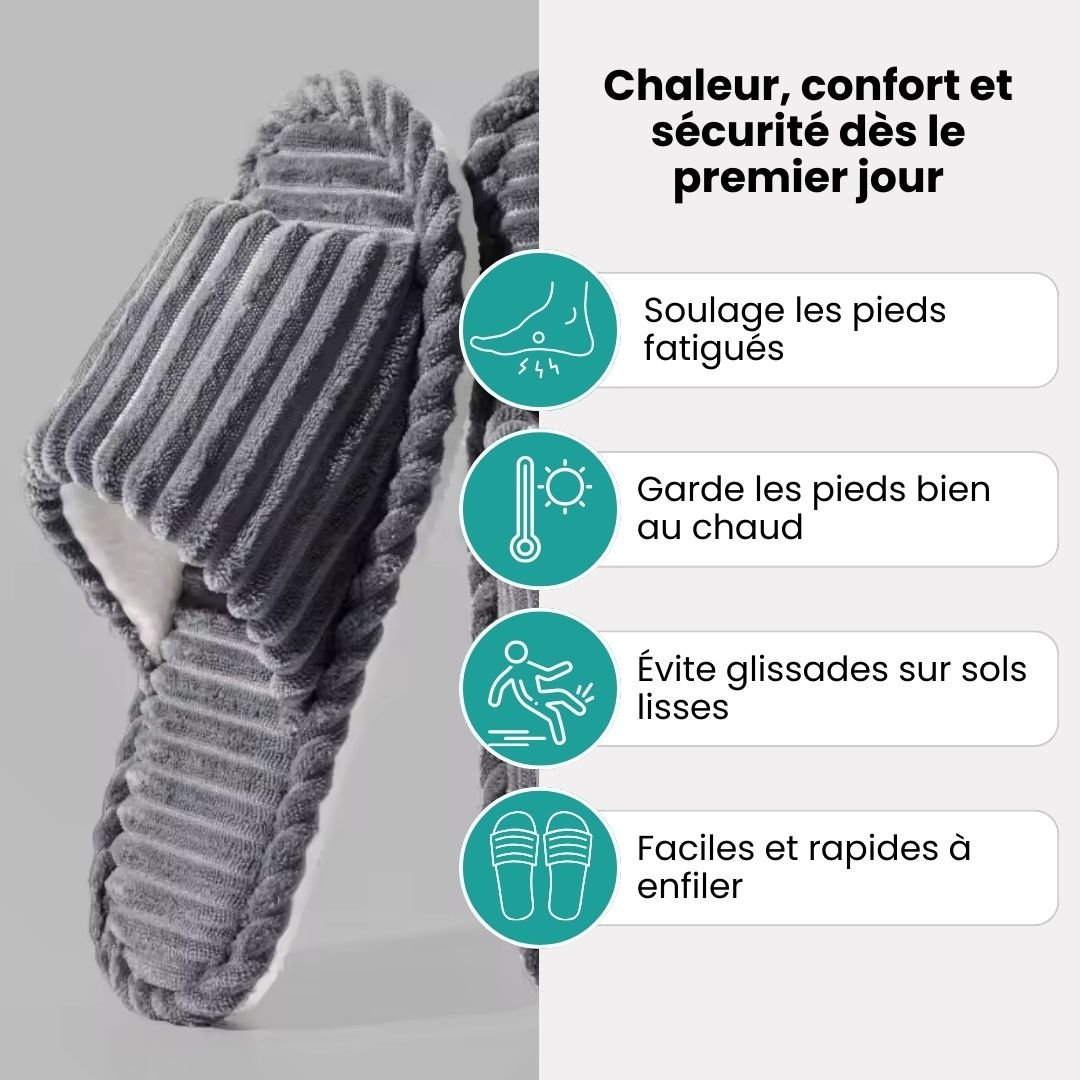 Pantoufles Automne et Hiver Antidérapantes d’intérieur - Semello.fr