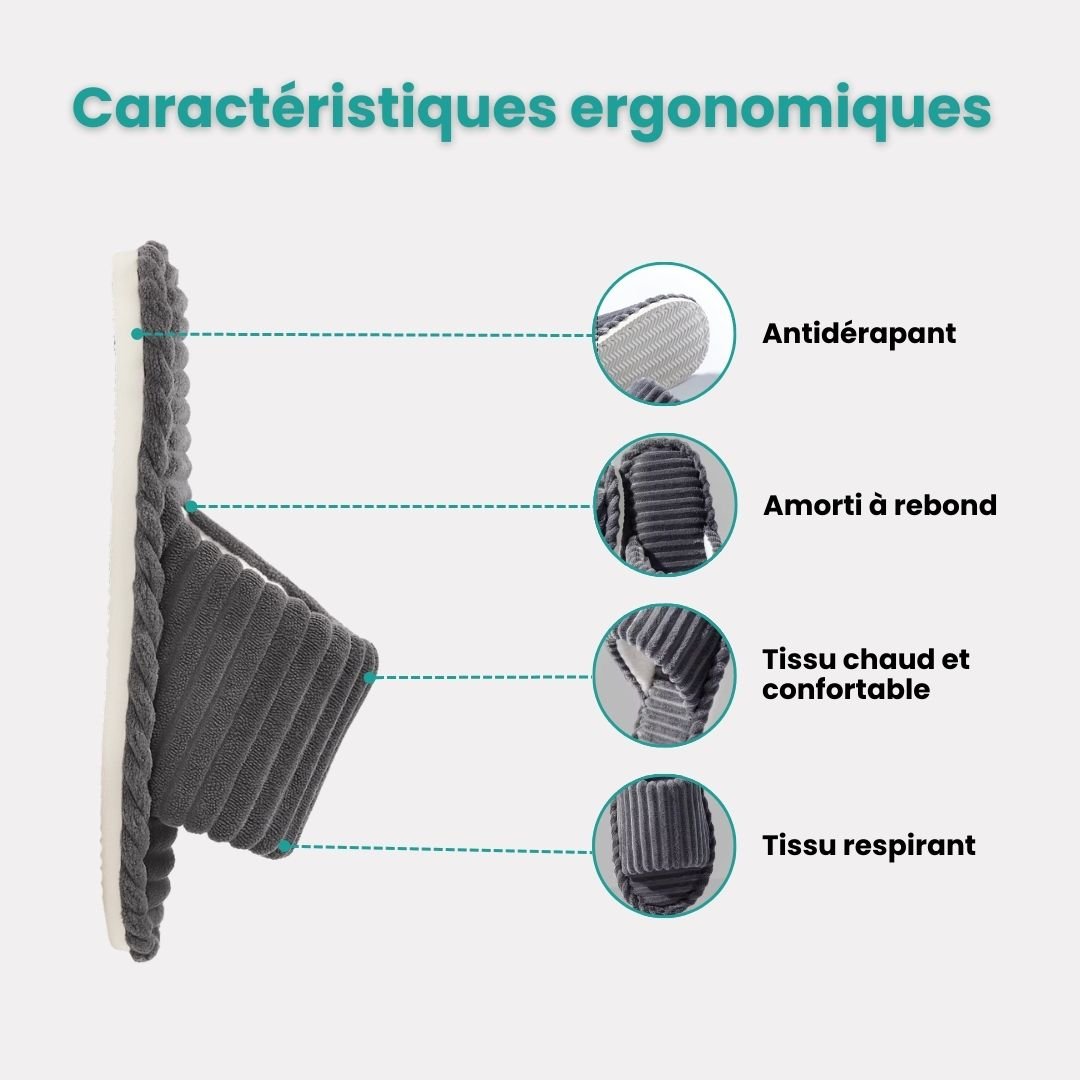 Pantoufles Automne et Hiver Antidérapantes d’intérieur - Semello.fr