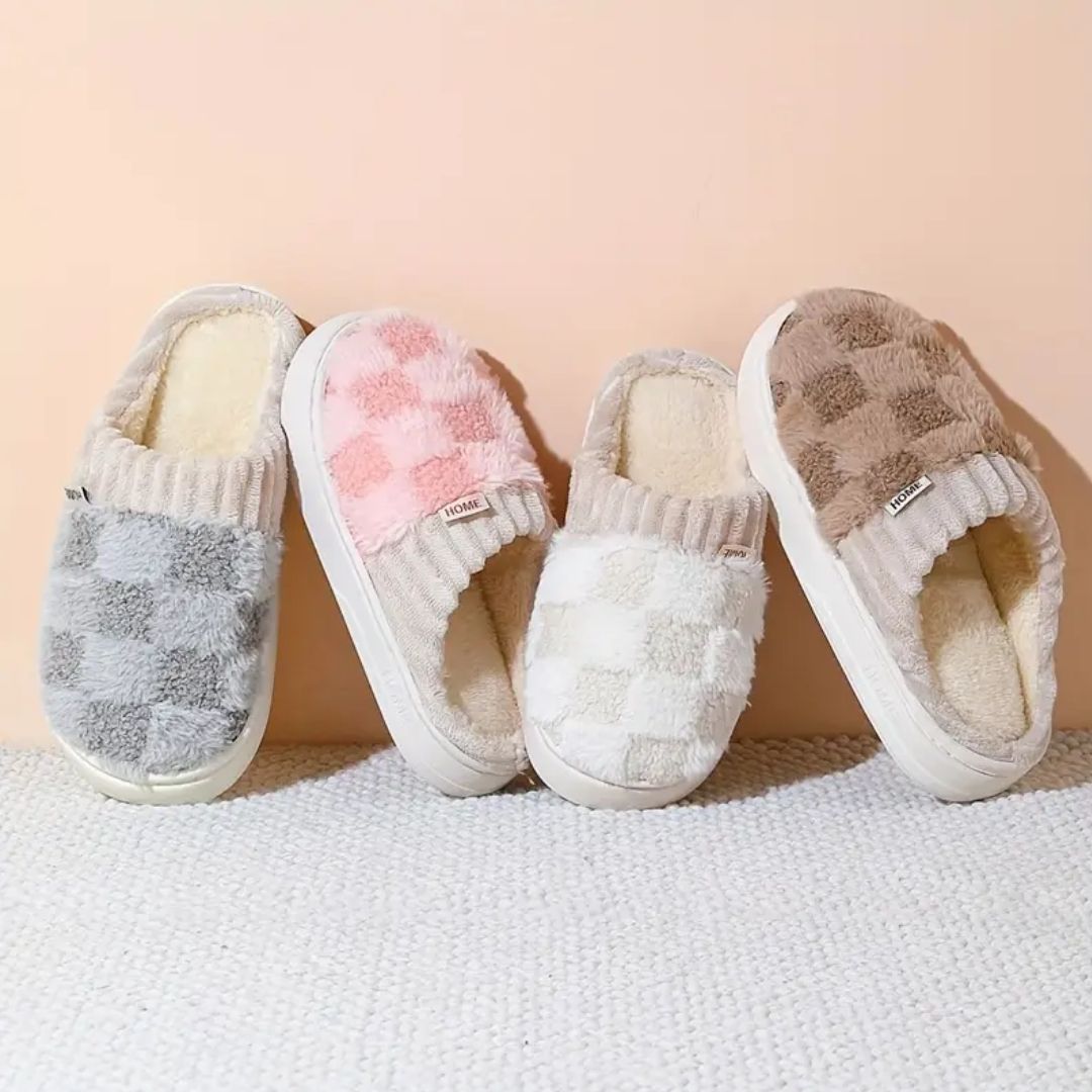 Pantoufles couple mémoire de forme | Duo cocooning - Semello.fr