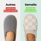 Pantoufles couple mémoire de forme | Duo cocooning - Semello.fr