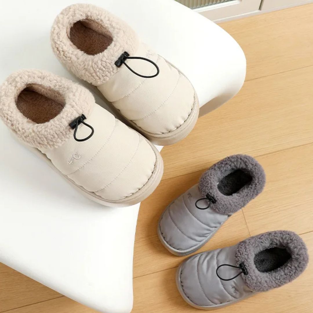 Pantoufles en Coton Duveteuses | Douse et Chaud - Semello.fr