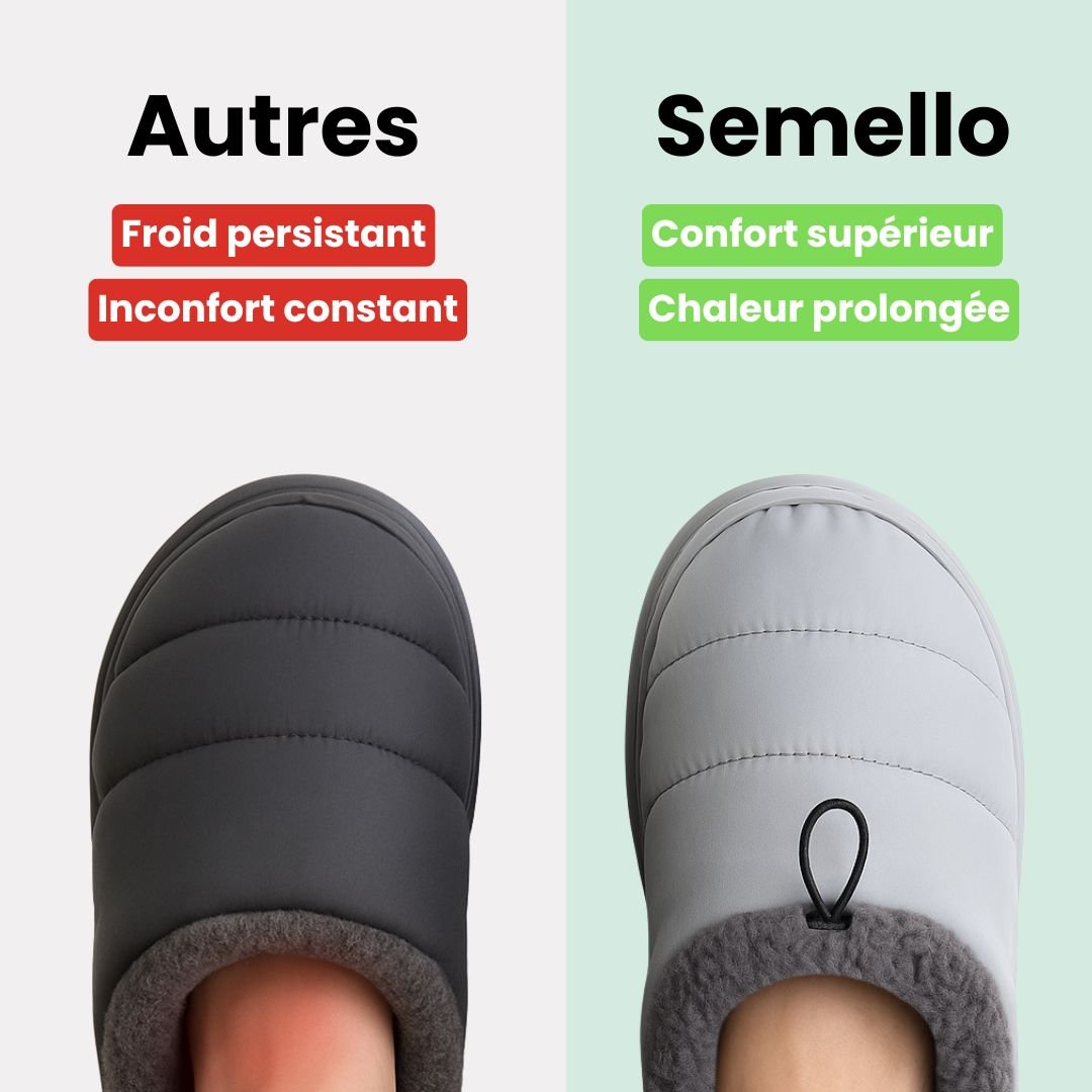 Pantoufles en Coton Duveteuses | Douse et Chaud - Semello.fr