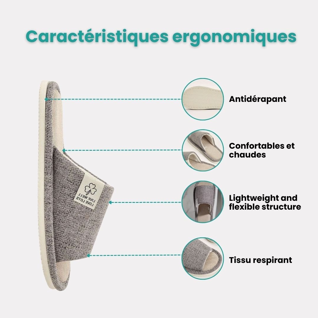 Pantoufles en lin respirant | Élégance et confort naturel - Semello.fr