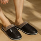 Pantoufles Grande Taille en Cuir Homme | Élégance & Isolation - Semello.fr