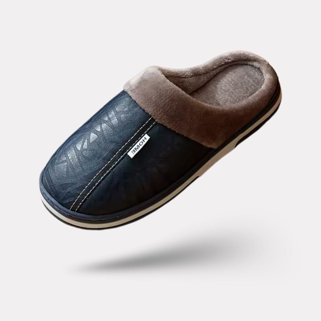 Pantoufles Grande Taille en Cuir Homme | Élégance & Isolation - Semello.fr
