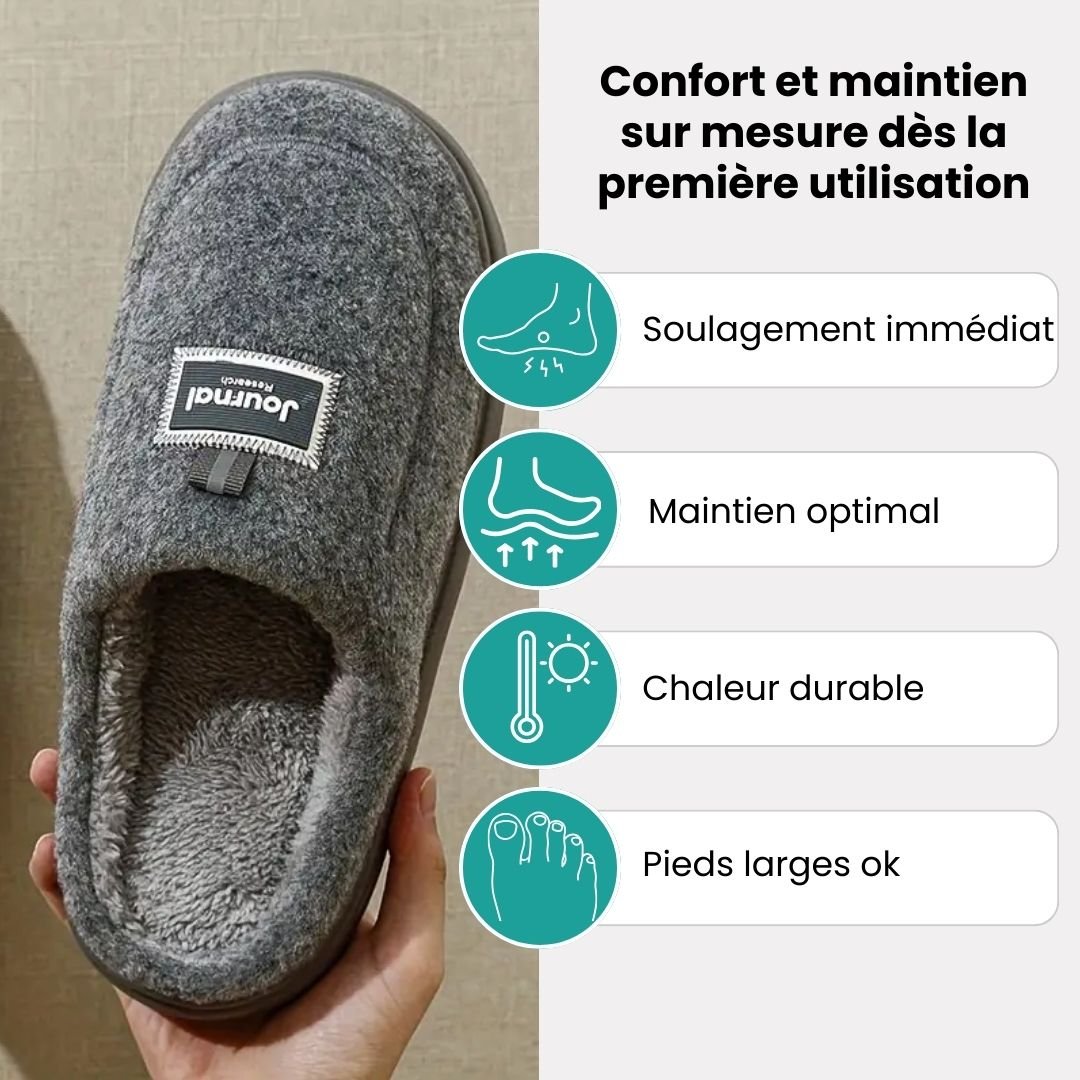 Pantoufles grande taille mémoire de forme | Chaleur et maintien XXL - Semello.fr