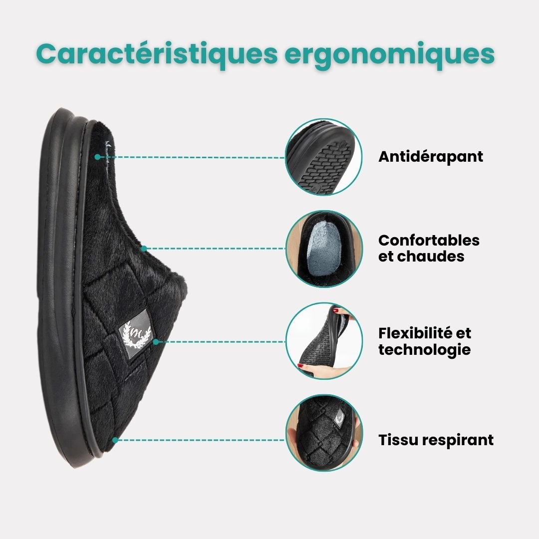 Pantoufles Homme Plaid Fourrées | EVA + mémoire de forme - Semello.fr