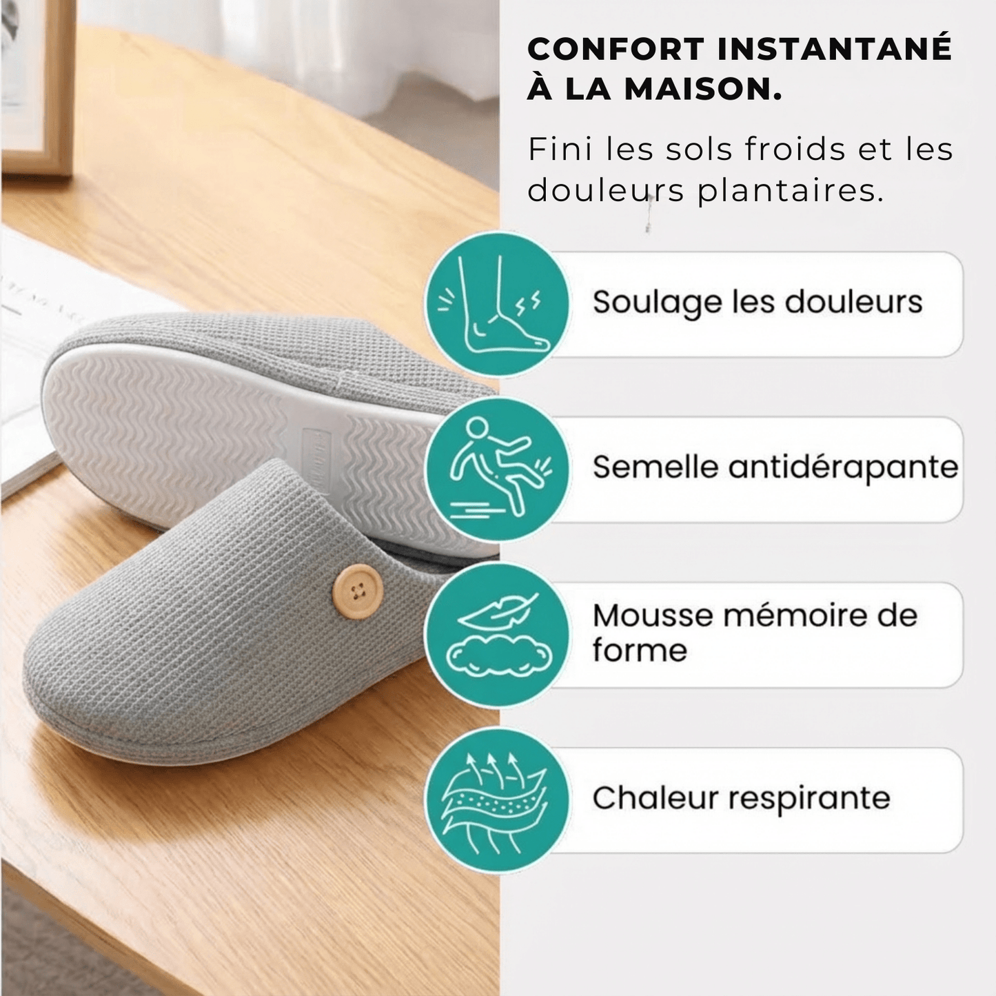 Pantoufles Orthopédiques Antidérapantes – Confort & Soutien - Semello.fr