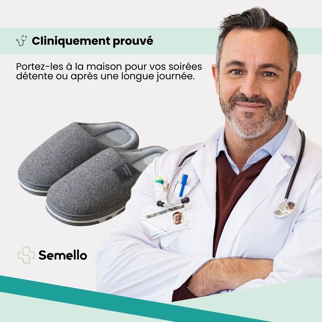 Pantoufles Orthopédiques Chaudes | Confort Hiver en Coton - Semello.fr
