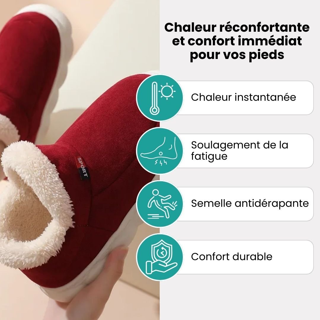 Pantoufles Orthopédiques Hiver | Chaudes, Moelleuses & Antidérapantes - Semello.fr