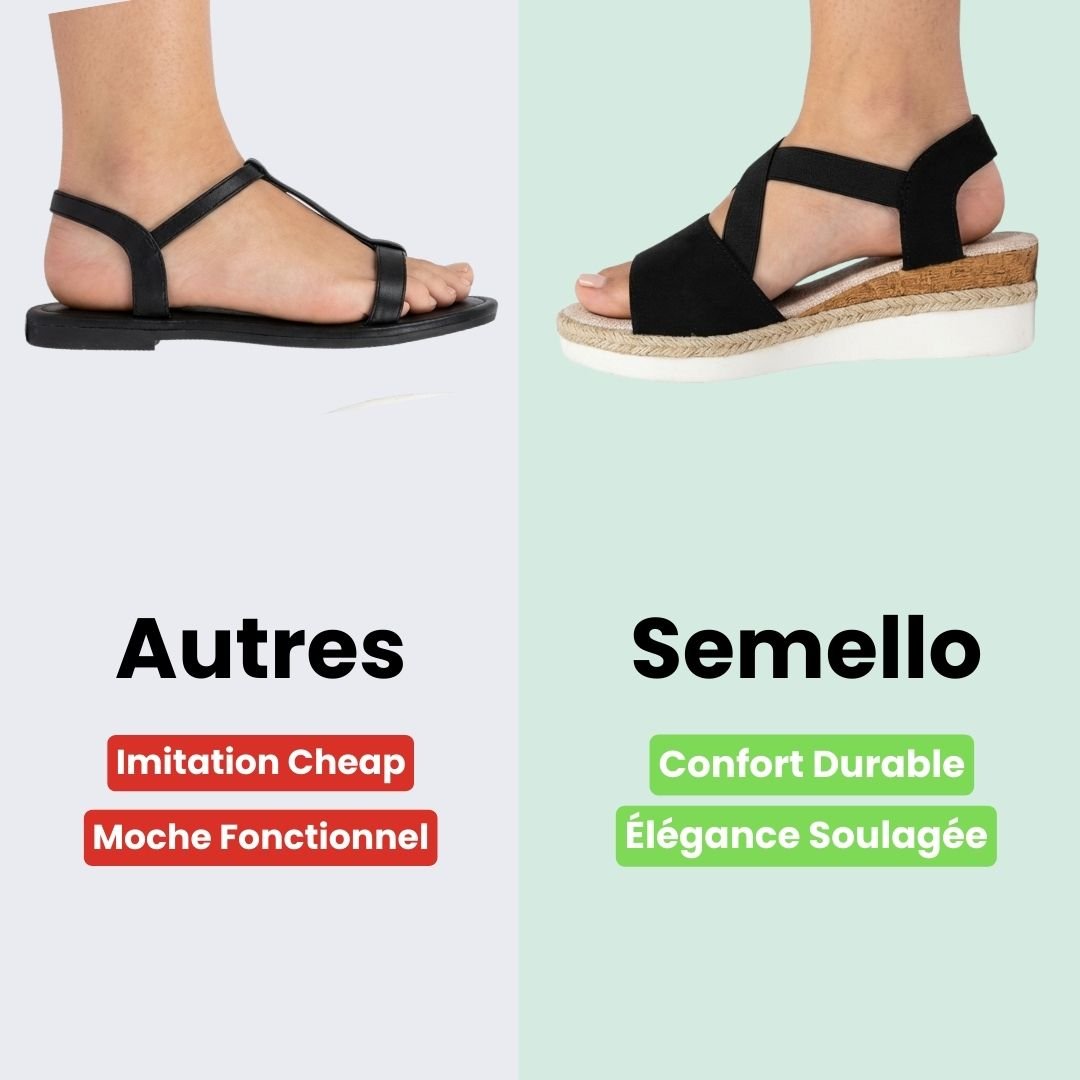 Sandales Compensées avec Soutien Orthopédique - Semello.fr