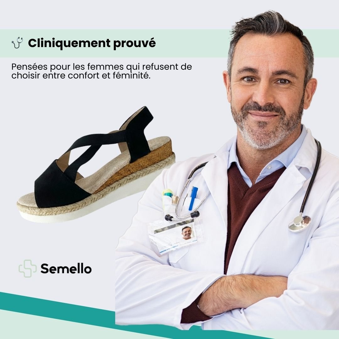 Sandales Compensées avec Soutien Orthopédique - Semello.fr