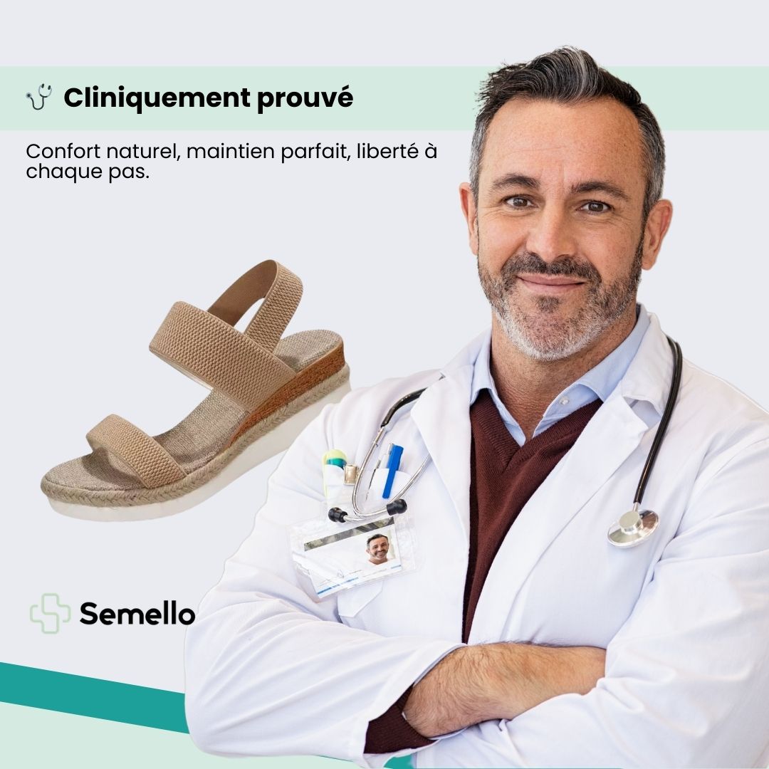 Sandales Compensées Femme – Maintien Orthopédique - Semello.fr
