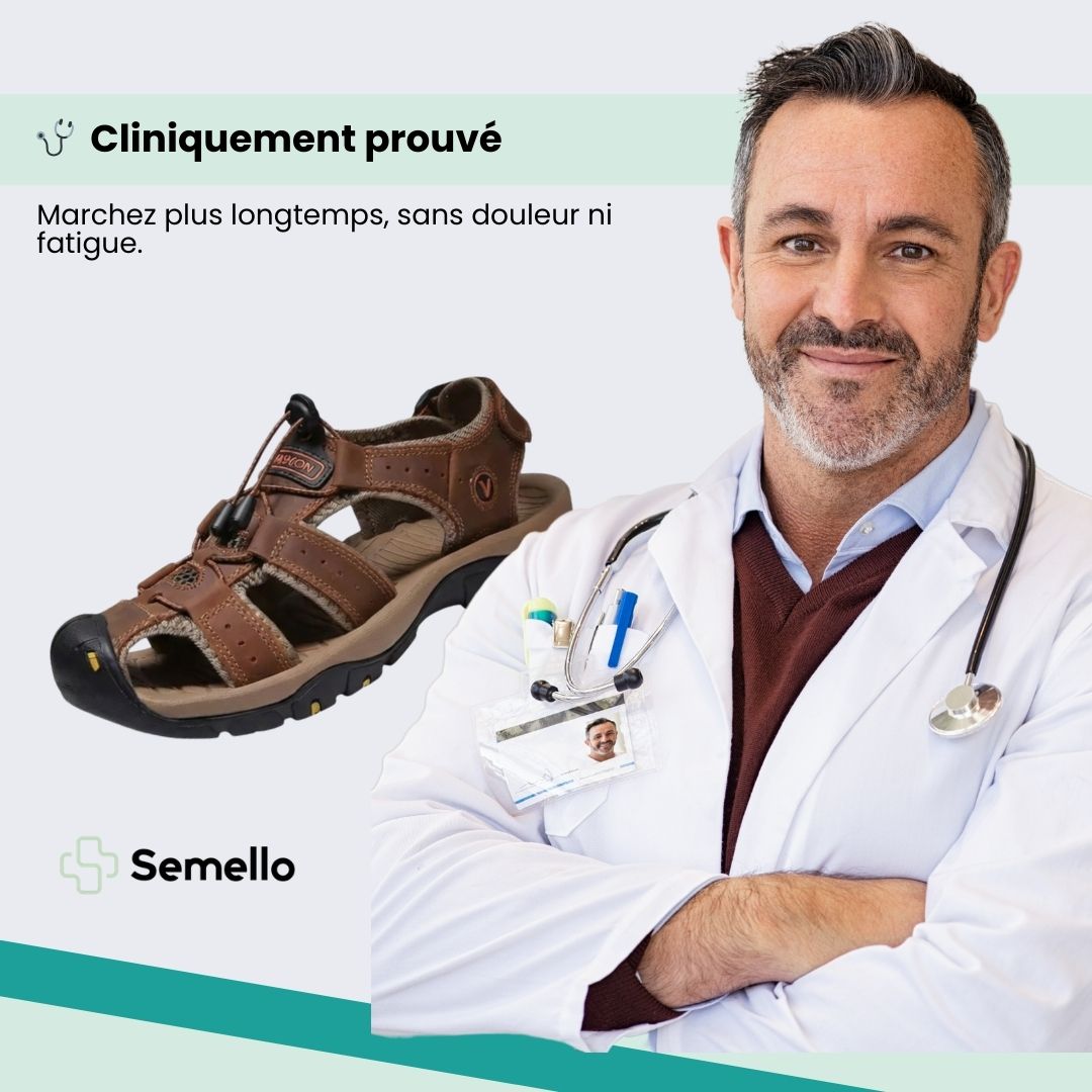 Sandales Homme Été avec Confort Orthopédique - Semello.fr