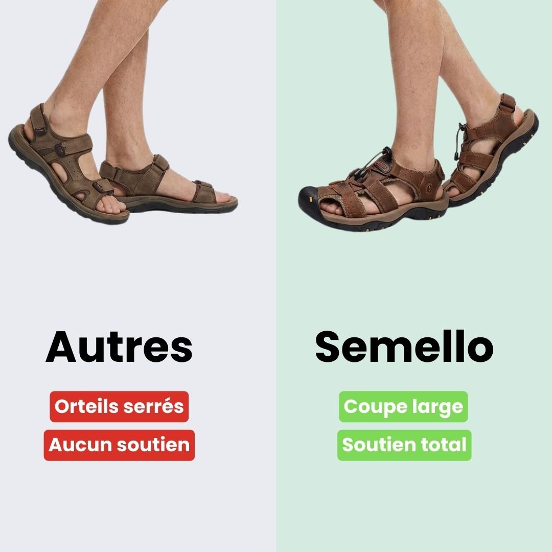Sandales Homme Été avec Confort Orthopédique - Semello.fr