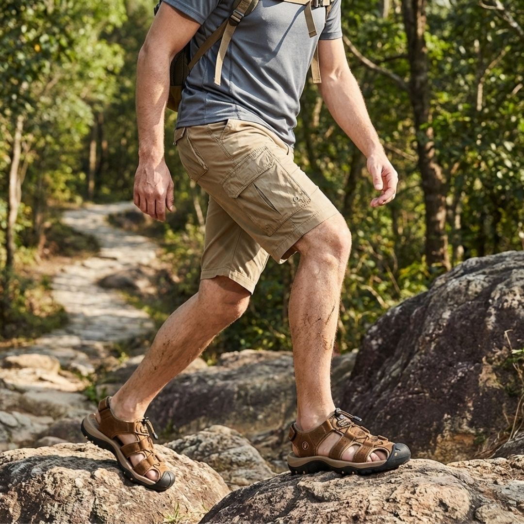 Sandales Orthopédiques en Cuir – Élégance & Maintien Premium - Semello.fr