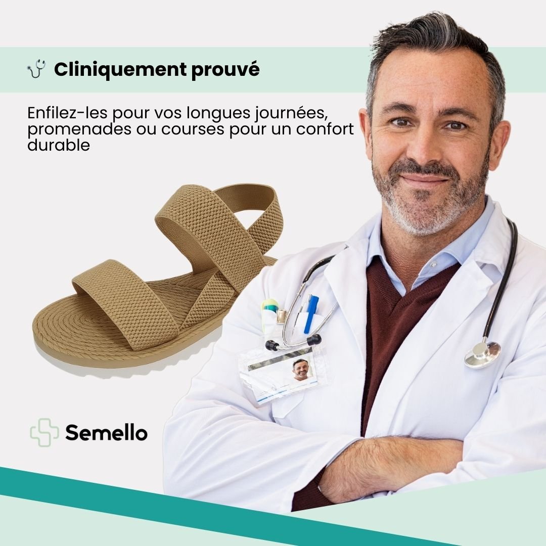 Sandales orthopédiques plates | Soutien plantaire discret - Semello.fr