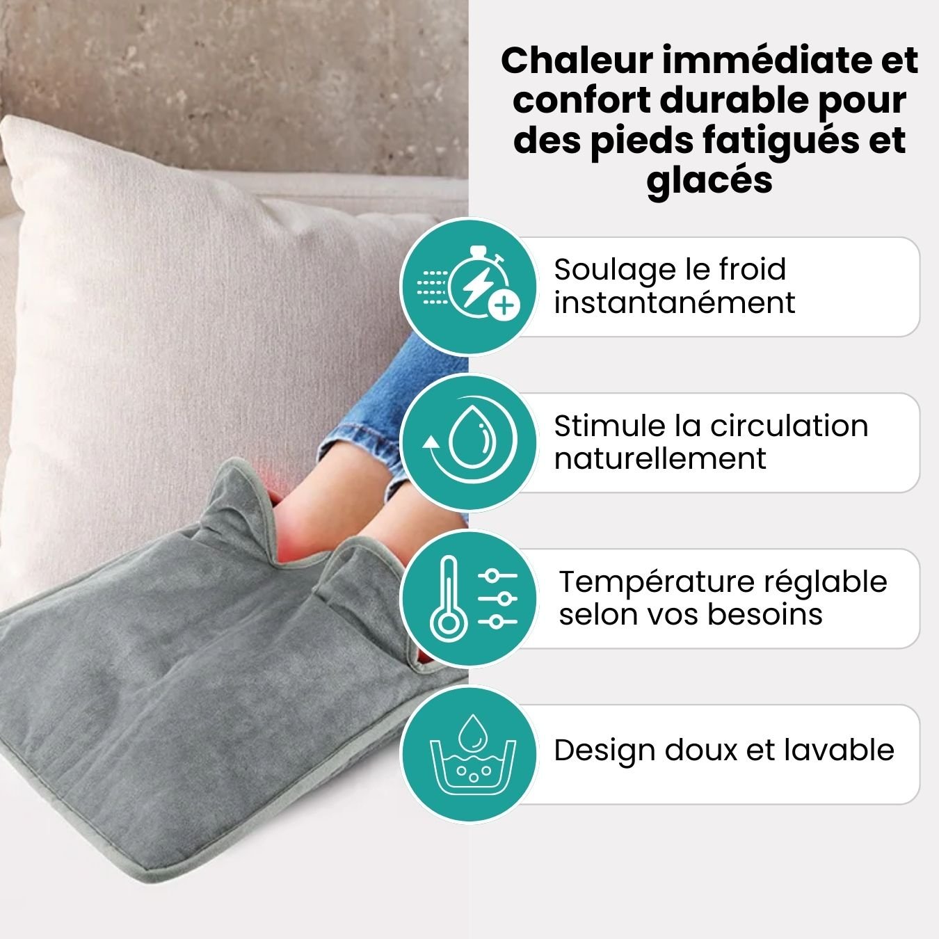 Tapis Chauffant pour Pieds – Chaleur & Relaxation Immédiates - Semello.fr